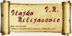 Vlajko Milijašević vizit kartica